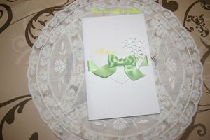 scrapbooking: menu de mariage