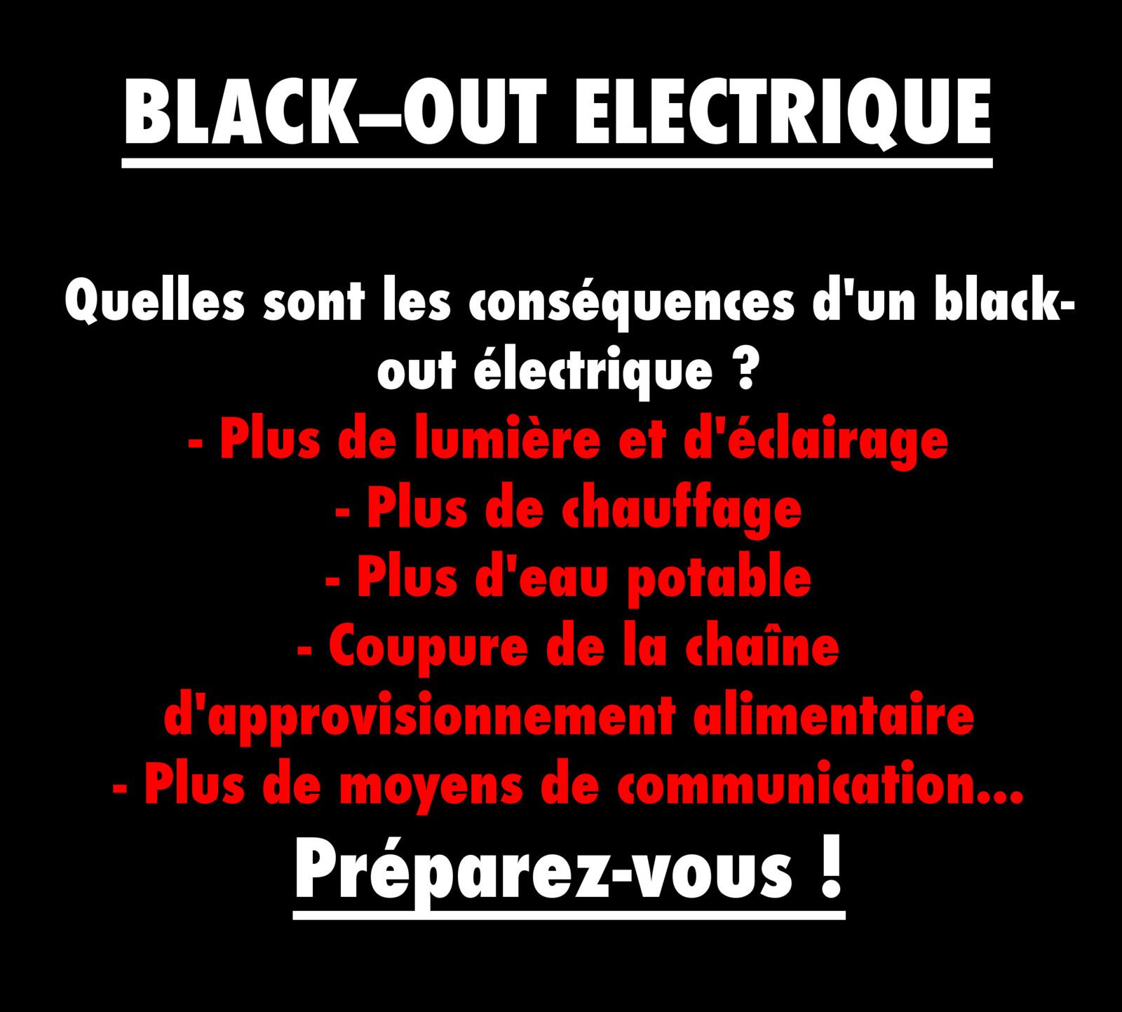 Black-out électrique ???