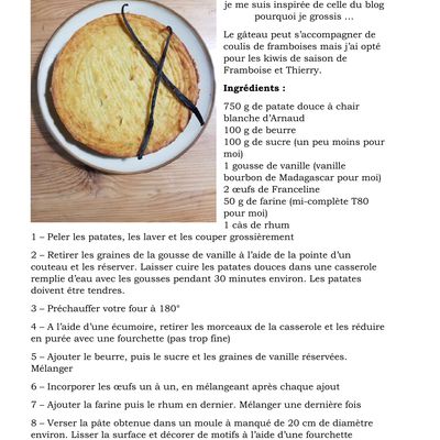 Gâteau de patate douce à la mode Dina