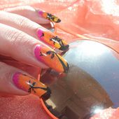 Nail art Coucher de soleil...sur une île paradisiaque...tuto vidéo - lescreasnailartdestef.over-blog.com