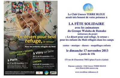 Fête solidaire: aide aux jeunes réfugiés maliens