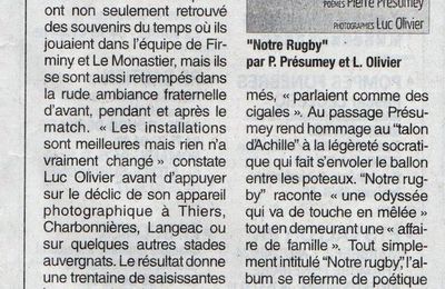 NOTRE RUGBY - article Dauphiné Libéré 19 10 2016