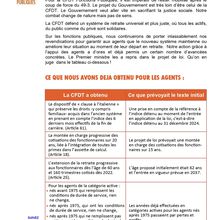 CFDT: réforme des retraites; le compte n'y est pas!!!