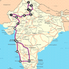 Itinéraire en Inde