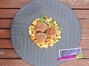 Boulettes de Boeuf - Fricassée de Courgettes