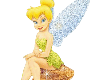 Fée Clochette - Peter Pan - Disney - Dessin animé - Gif scintillant - Gratuit