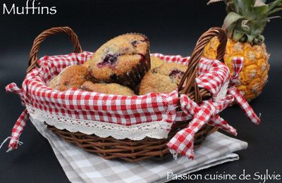 Muffins fruits rouges ou pépites de chocolat