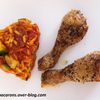 Poulet et son riz courgette-chorizo