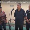 Le secrétaire générale de la Fédération Syndicale Mondiale G. MAVRIKOS, rencontre les travailleurs-ses cubains-es