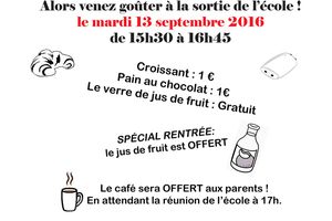 Vente de pains aux chocolats mardi 13 septembre