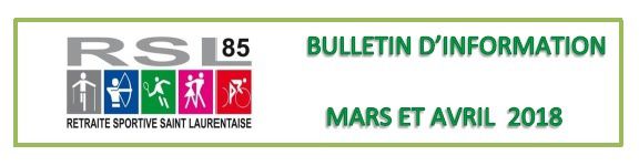 Bulletin d'information Mars Avril 2018