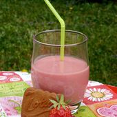 Smoothie fraises, framboises, Spéculoos