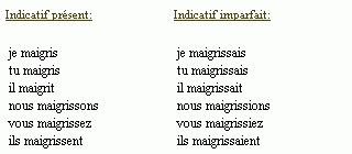 Conjugate maigrir in passe compose in french