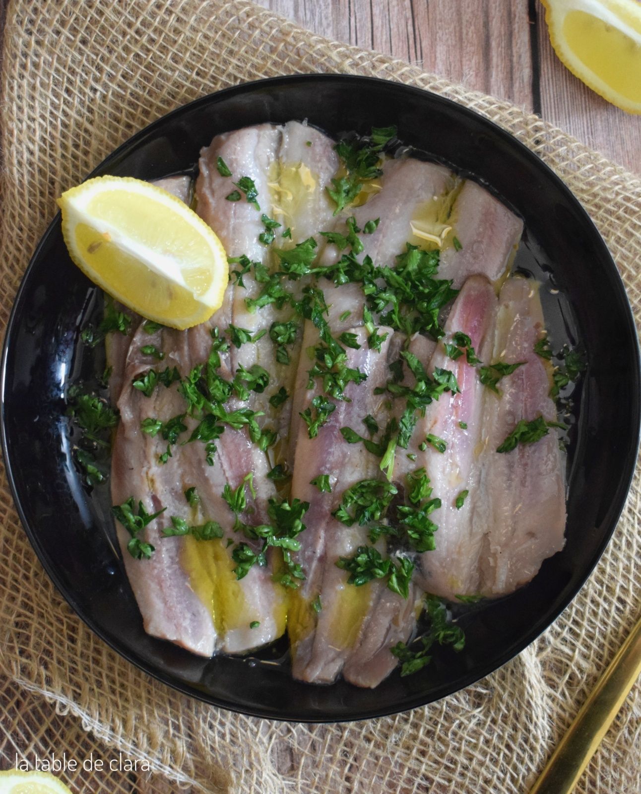 Filets sardine marinés citron