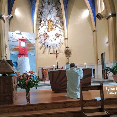 Fête du Saint Sacrement en ce dimanche 11 juin après midi, à Colomiers, à l’église sainte Radegonde.