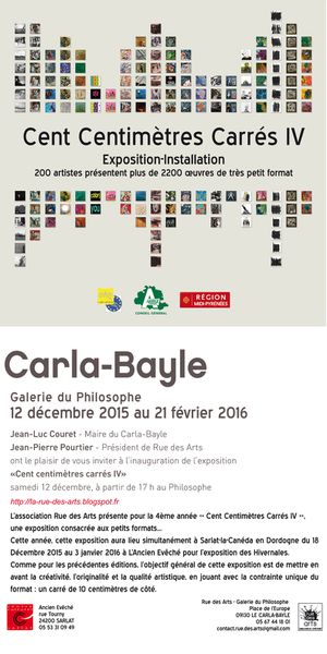 Cent Centimètres Carrés 2015/2016 en duo : Le Carla Bayle et Sarlat