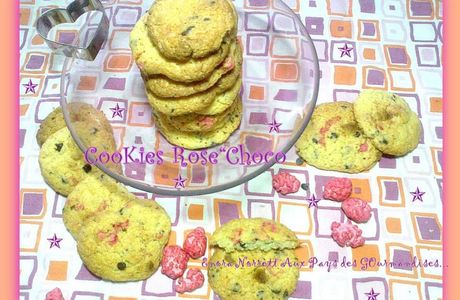 Mes Cookies pralines roses chocolat