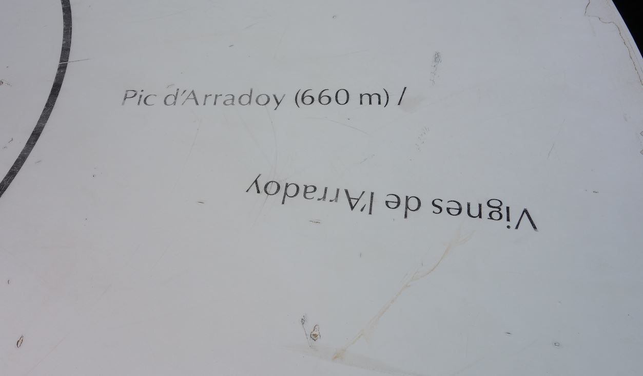 Table d'orientation Irouléguy ( Pyrénées-Atlantiques 64 ) A