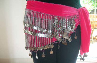 Ceinture en velour rose