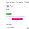 A ne pas louper sur Veepee : Redmi Note 9 Pro Glacier White à 179,90 euros
