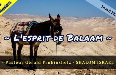 Vidéo 213 - L'esprit de Balaam