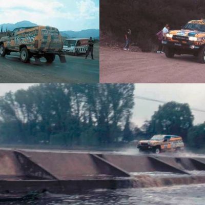 Otra foto de Luis Pérez Companc en el Rally por las Pampas 1999