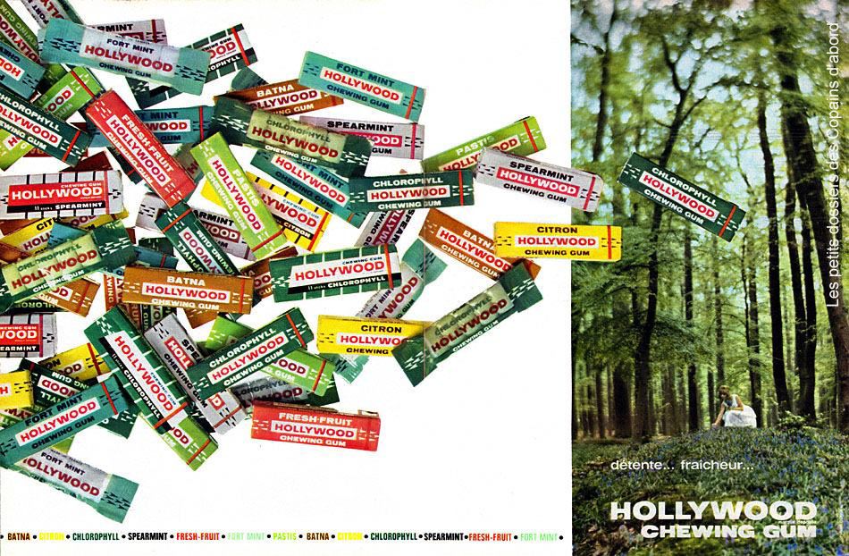 Chewing-gum Fraise, Hollywood (Etui de 11 tablettes)