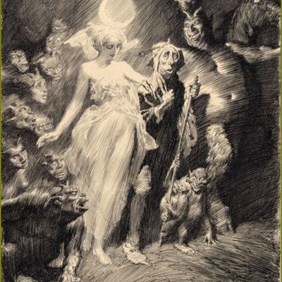 Halloween et sorcières en peinture et illustrations -   Norman Lindsay (1879-1969), sorcellerie