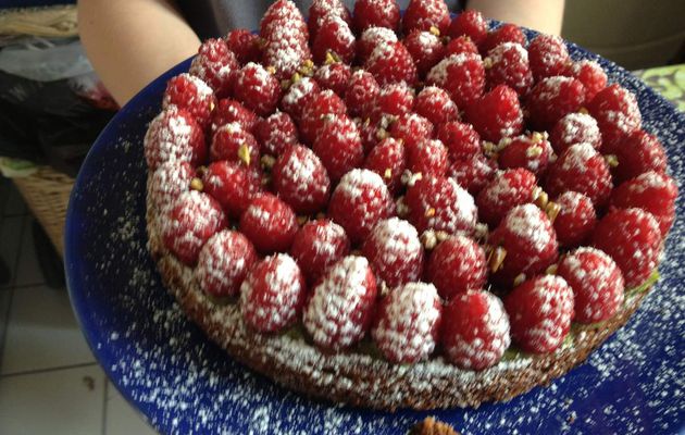 Ma Tarte framboise-pistache : un régal !