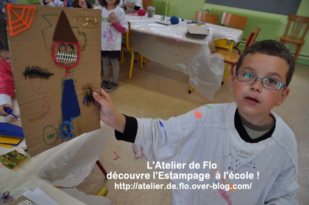 Les jeunes artistes Donchérois en pleine création et en plein tirage de langue verte !!!