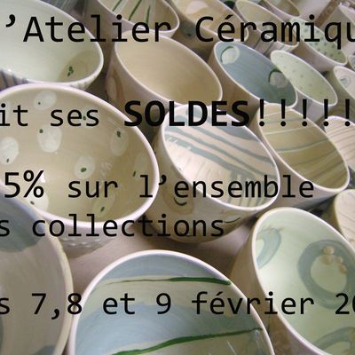 SOLDES à l'Atelier Céramique