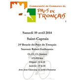 Les Engagés et Les Informations des 24ème Boucles de Tronçais à Saint Caprais , le Samedi 19 Avril 2014