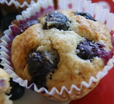 Muffins aux flocons d'avoine et myrtilles