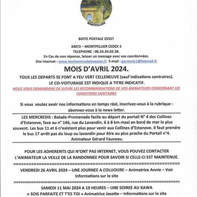 PROGRAMME DU MOIS D'AVRIL 2024 - BIEN LIRE