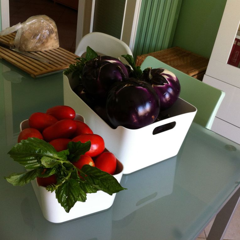 Casa mia, Mimma e gli ingredienti per il video della Parmigiana. Anche su Instagram.