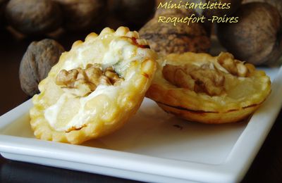Mini-Tartelettes Roquefort et Poire