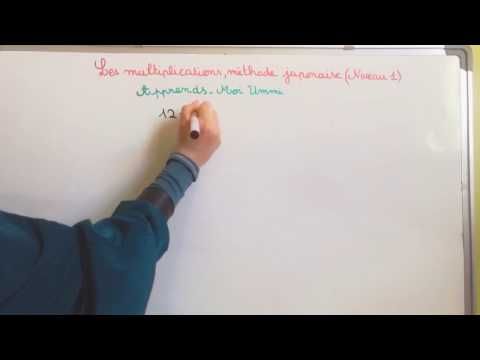 Faire des multiplications avec la méthode Japonaise