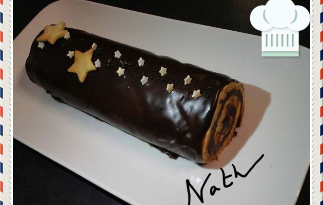 Bûche chocolat au caramel