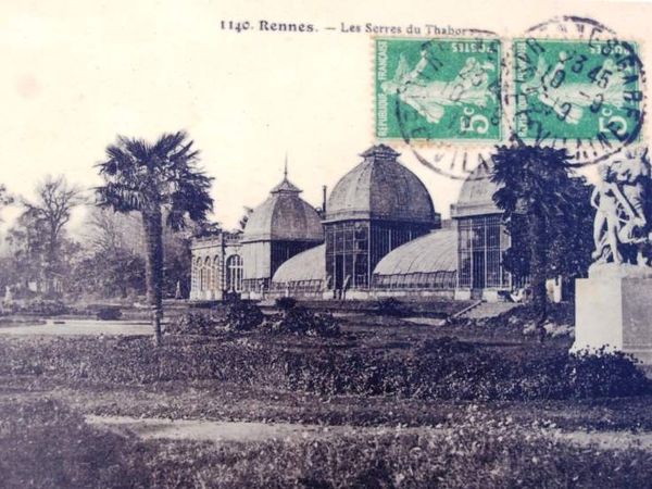 Les serres actuelles du parc du Thabor  et photographies des anciene serres détruites durant la dernière guerre