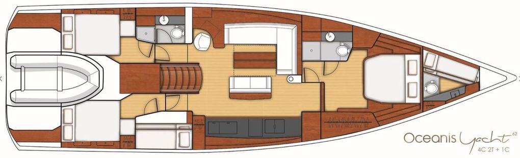 Construction et fiche technique de l'Océanis Yacht 62 de Bénéteau