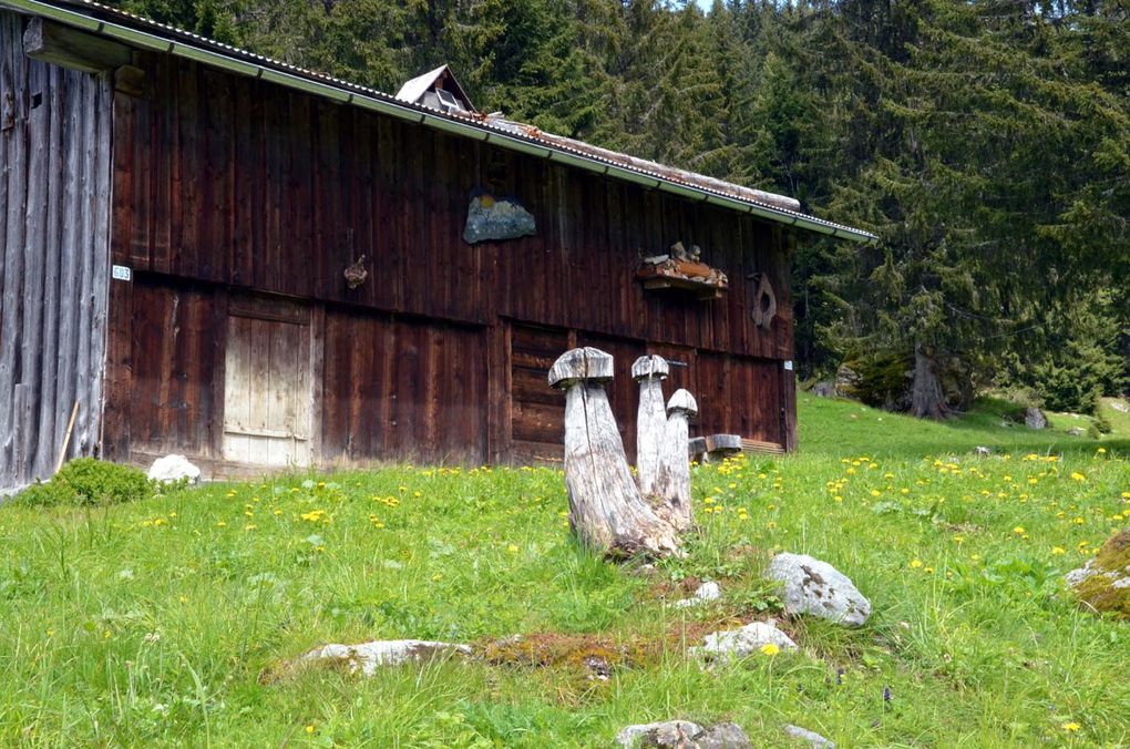 Premierjour : Le village de Bionnassay, sous l'aiguille de Bionnassay.