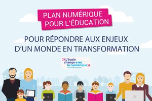  "Le plan numérique à l'École pour répondre aux enjeux d'un monde en transformation" (dossier mis en ligne sur le site du ministère)