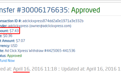 Payment proof from ACX