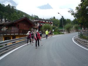 Départ du troisième jour en direction de Champex en Suisse.