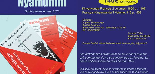 La trilogie des Dictionnaires Nyamunnini en réimpression (5ème édition)