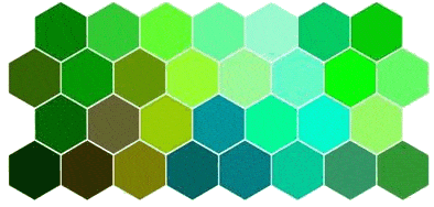 Dessin et peinture - vidéo 2224 : Obtenir du vert par différents mélanges de couleur (peinture acrylique).
