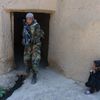 Afghanistan soldier patrols in Gozara