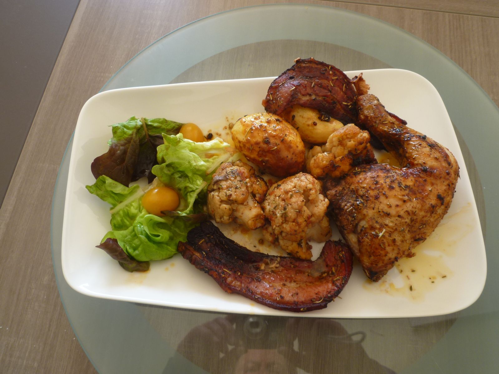 Recette pour NINJA FOODI cuisses de poulet pomme de terre et chou fleur  marinés - Voyages culinaires et saveurs du monde