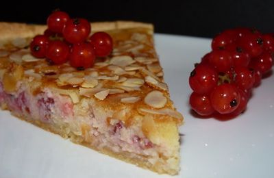 Tarte groseilles et amande