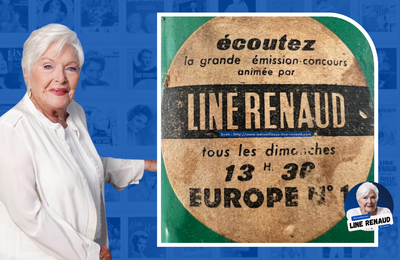 OBJETS : Autocollant promotionnel pour L'emission" Tu verras Line" animée par Line Renaud en 1956